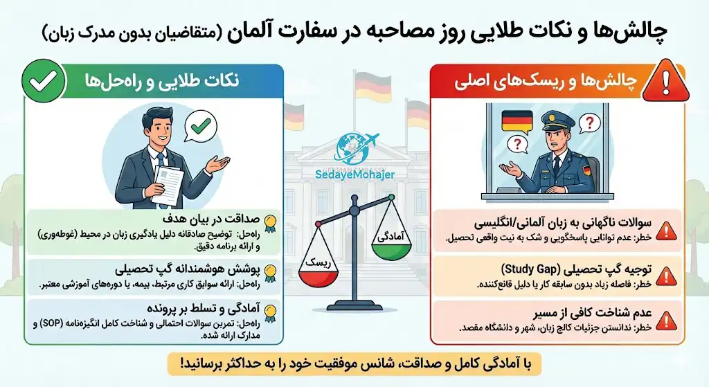 چالش‌ها و نکات طلایی روز مصاحبه در سفارت، صدای مهاجر