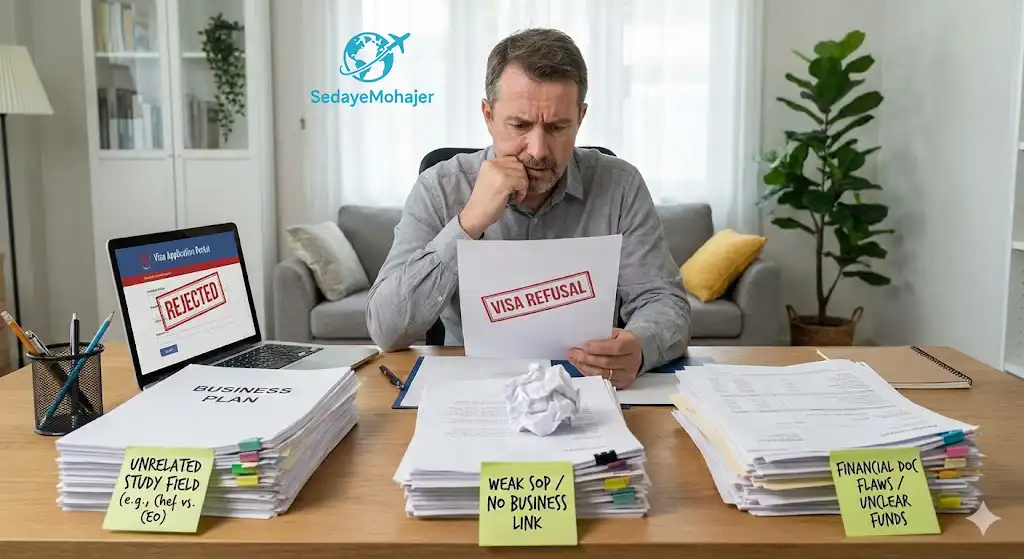 دلایل رایج ریجکتی ویزا برای کارآفرینان، صدای مهاجر
