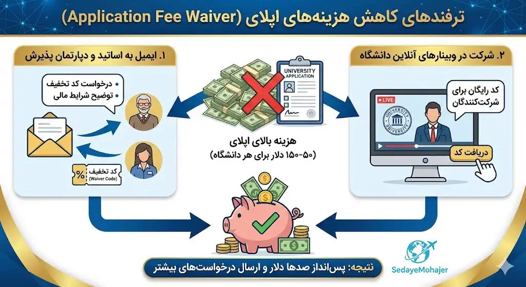 ترفندهای کاهش هزینه‌های اپلای (Application Fee)، صدای مهاجر