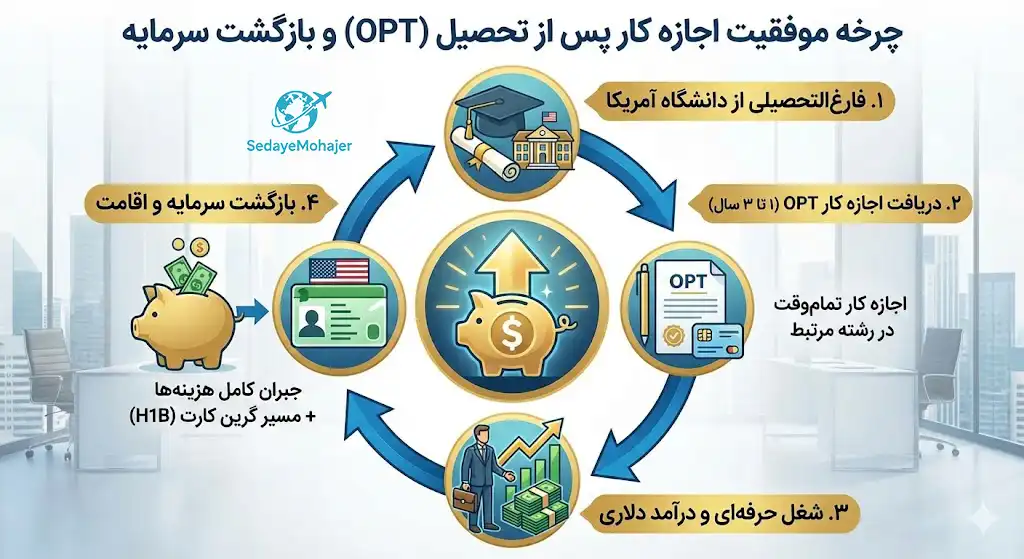 اجازه کار پس از تحصیل (OPT) و بازگشت سرمایه، صدای مهاجر